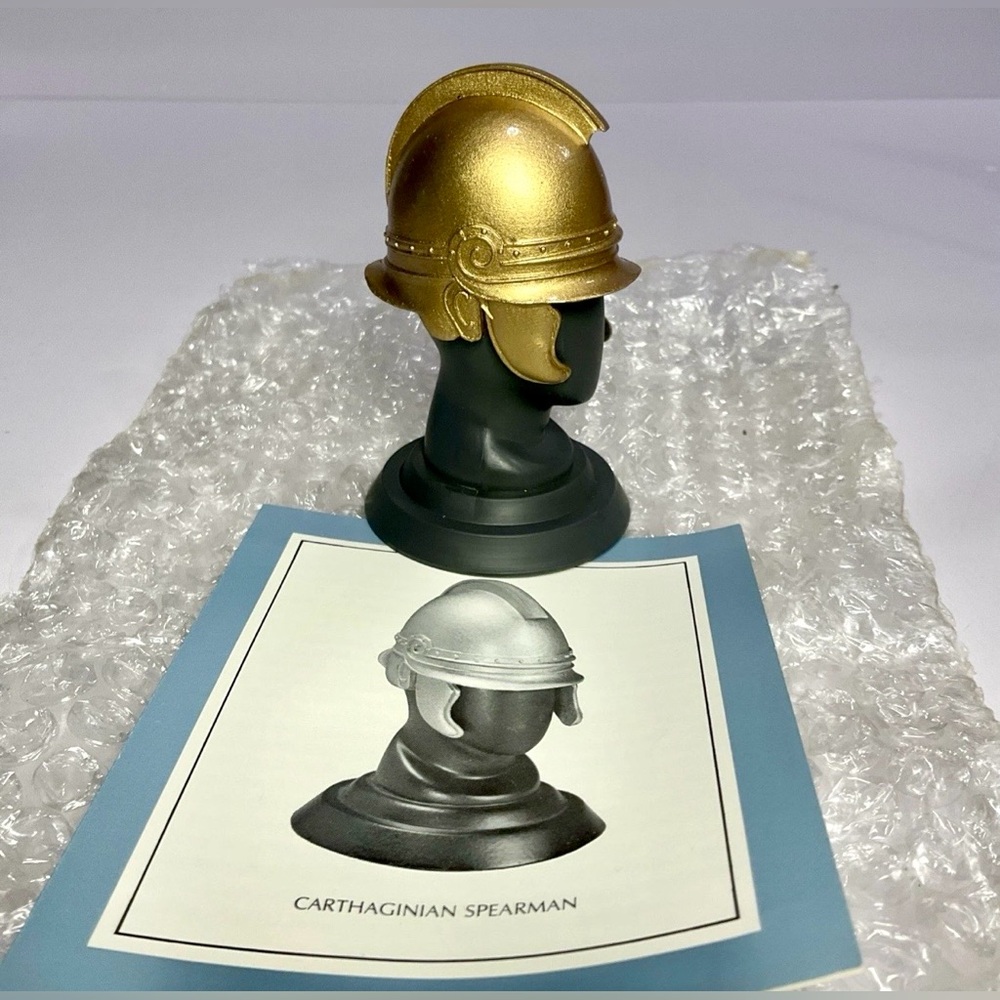 Franklin Mint 1981 Carthaginian Spearman Helmet Bust Miniature Warrior Figurine
